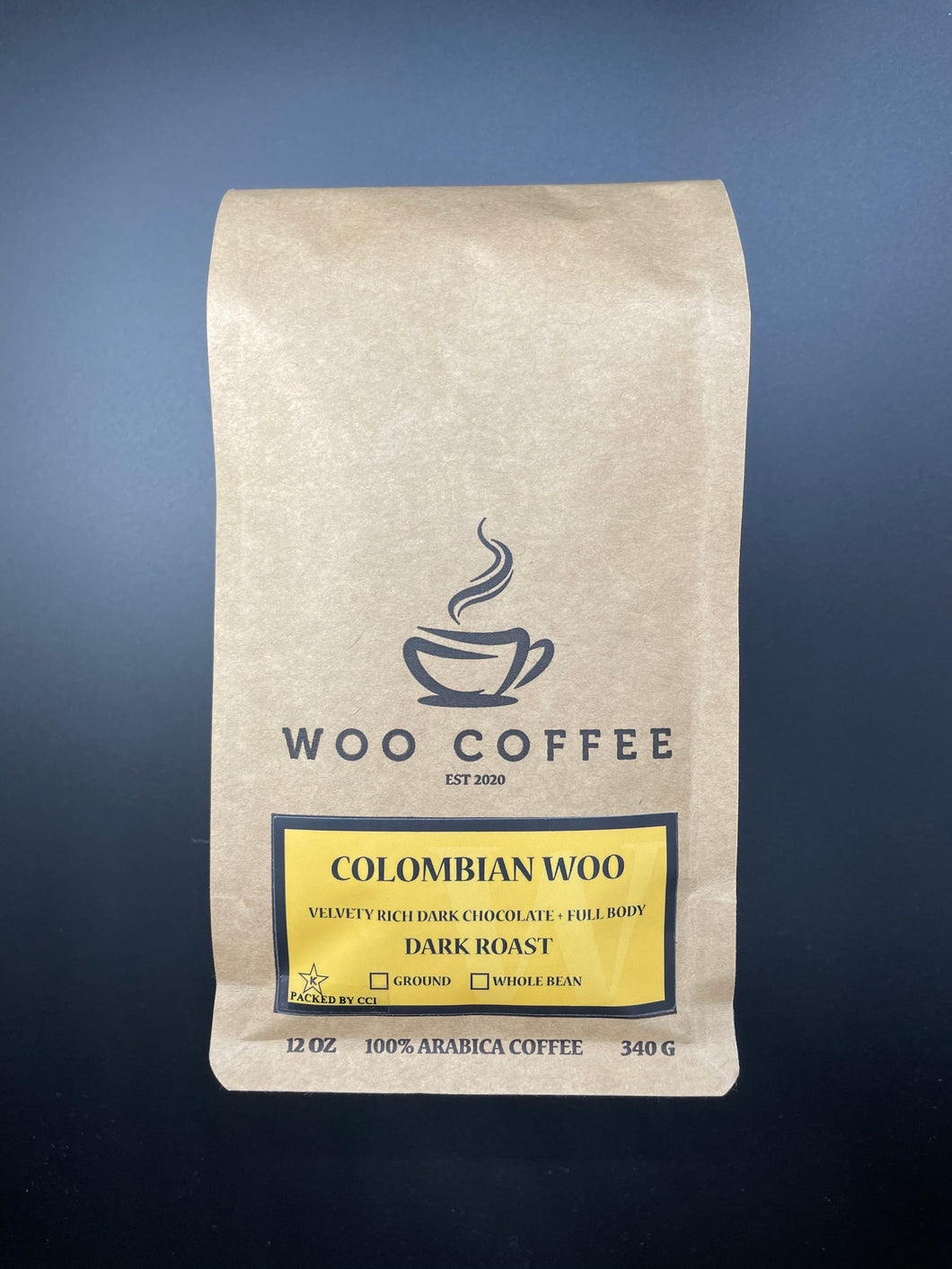 12 oz. Colombian Woo (Dark Roast)