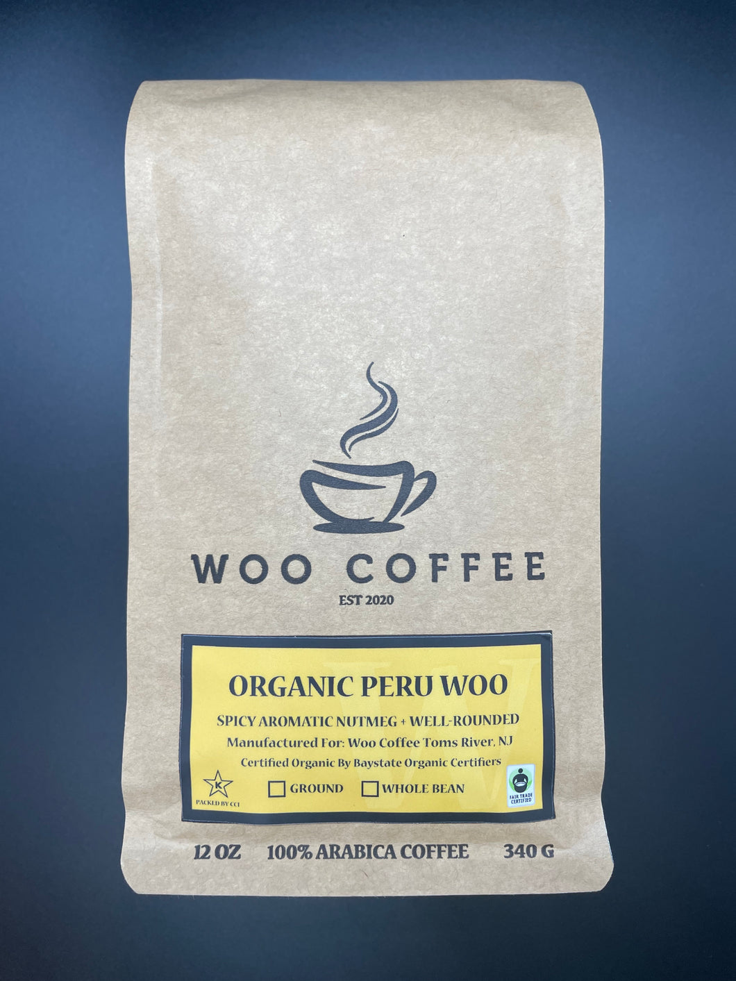 12 oz. Organic Peru Woo (Baystate Organic Certified)